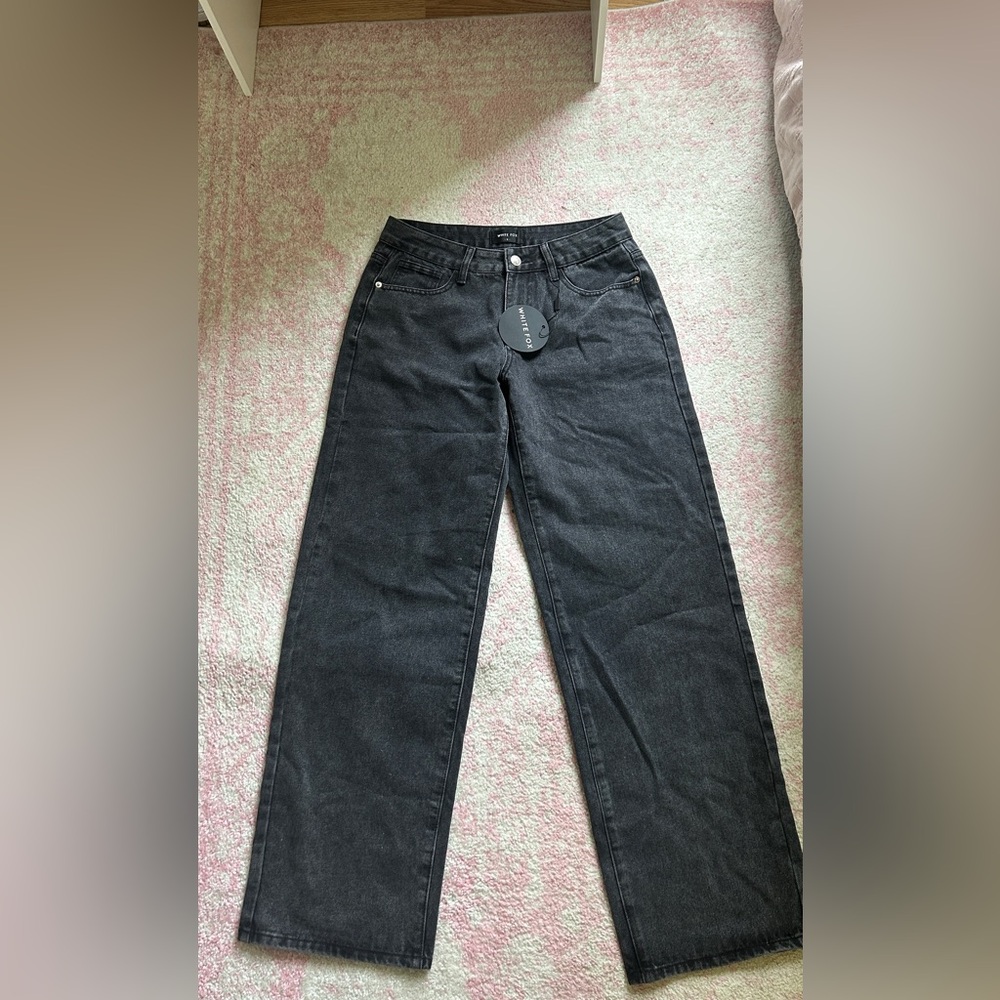 White Fox Boutique Black Flare Wide-Leg Jeans
